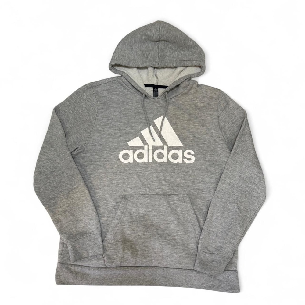 Adidas Golf Men's Heather Grey Logo Pullover Hoodie Size L‎